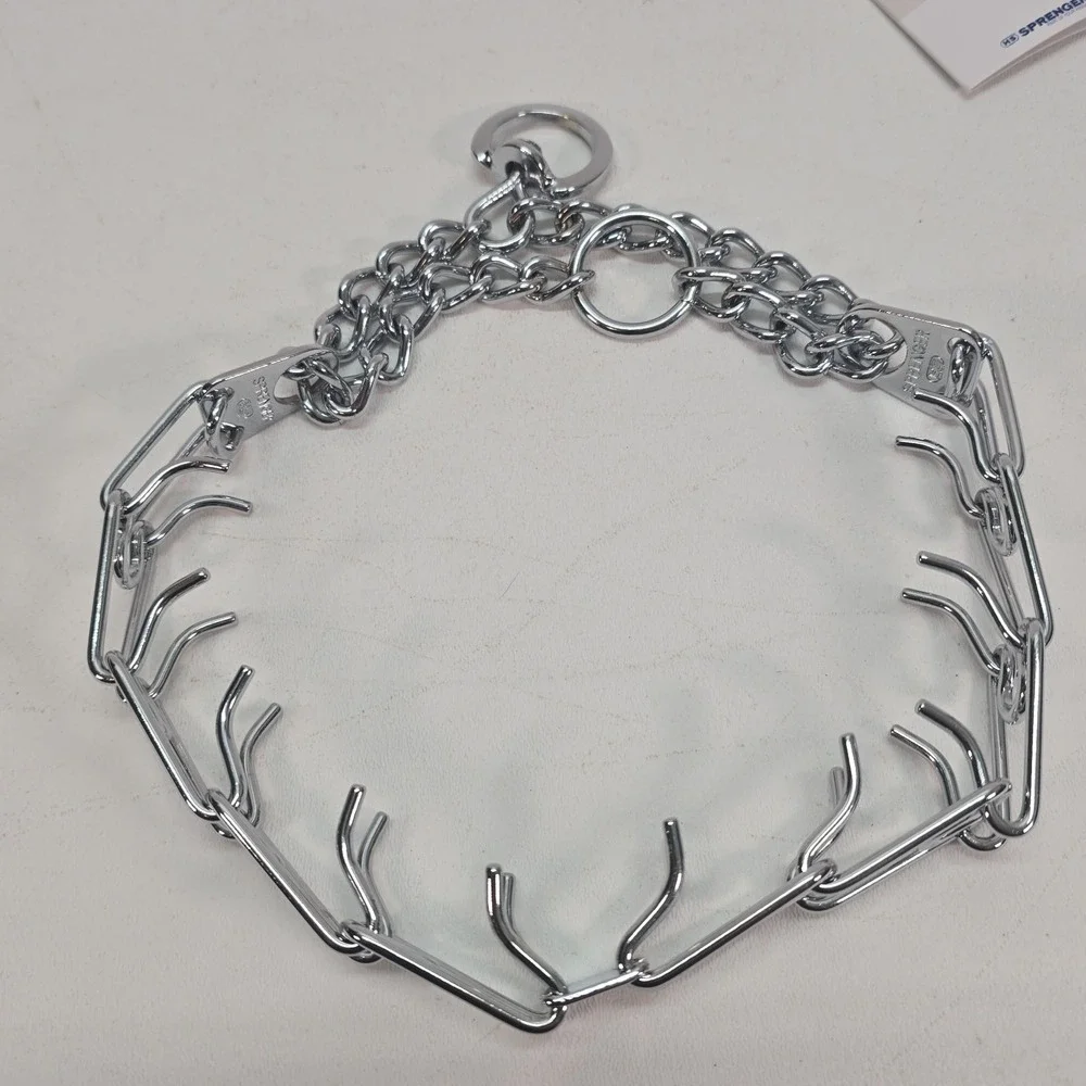 Herm Sprenger Chrome Plated Ultra Plus Dog Prong Training Collar 3.2 X 22